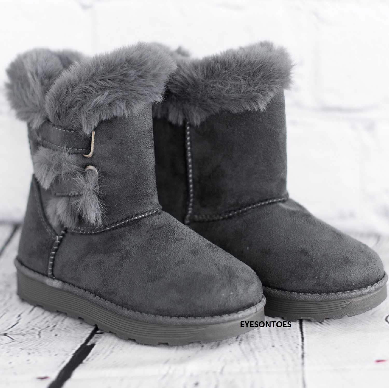 Womens Winter Snow Warm Fur Lined Waterproof Non-slip Ladies Ankle